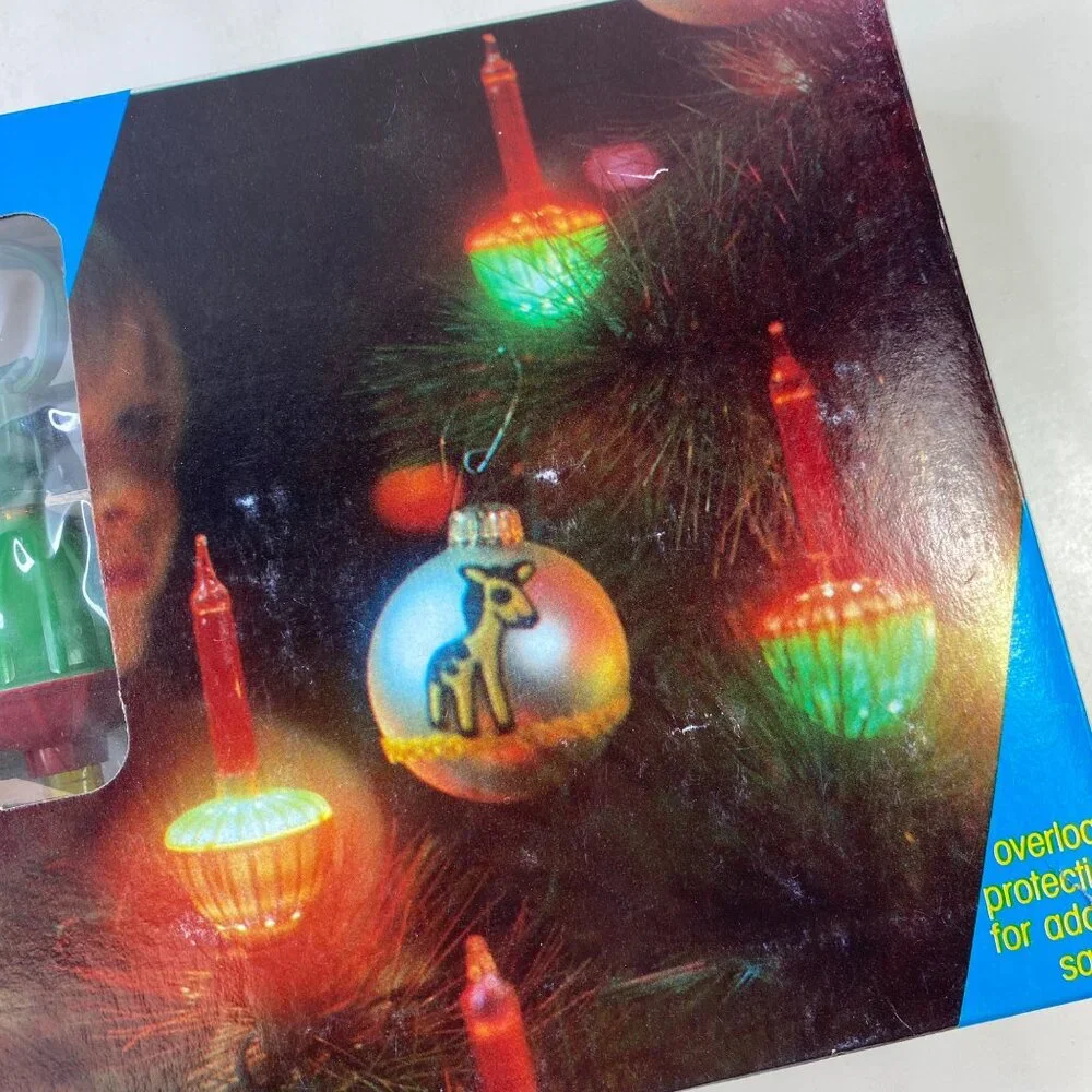 NOMA 7 Bubble Lite Set Christmas Lights With Colorful Action Overload Protection